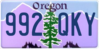 OR license plate 992QKY