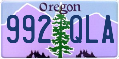 OR license plate 992QLA