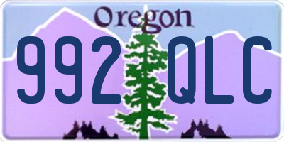 OR license plate 992QLC
