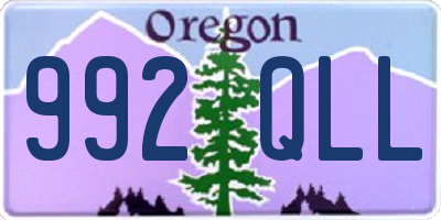 OR license plate 992QLL