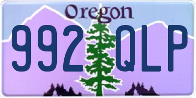 OR license plate 992QLP