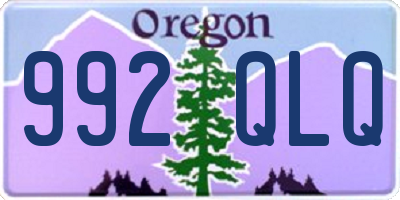 OR license plate 992QLQ
