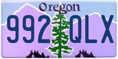 OR license plate 992QLX