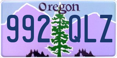 OR license plate 992QLZ