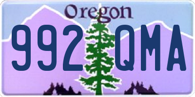 OR license plate 992QMA