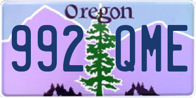 OR license plate 992QME