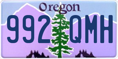 OR license plate 992QMH