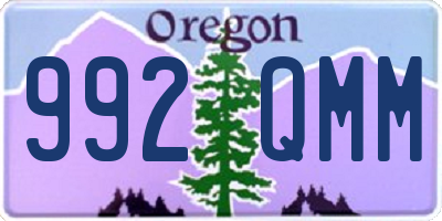 OR license plate 992QMM