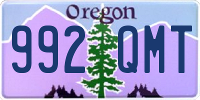 OR license plate 992QMT