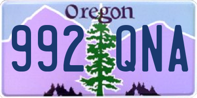 OR license plate 992QNA