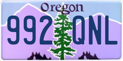 OR license plate 992QNL