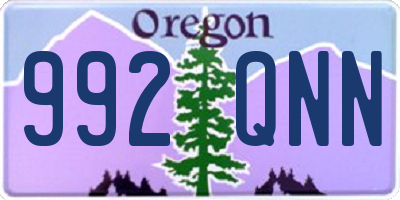 OR license plate 992QNN