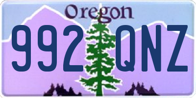 OR license plate 992QNZ