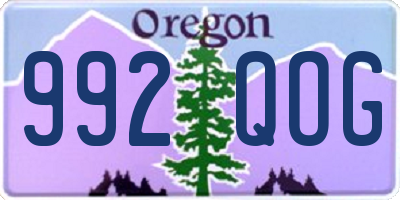 OR license plate 992QOG