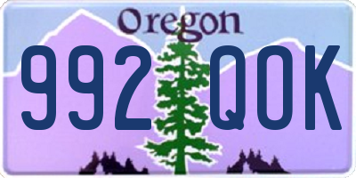 OR license plate 992QOK