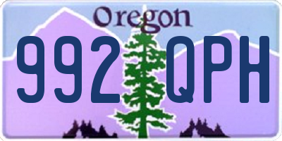 OR license plate 992QPH