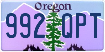 OR license plate 992QPT