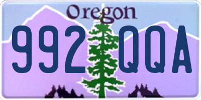 OR license plate 992QQA