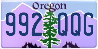 OR license plate 992QQG