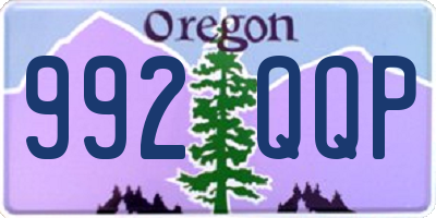 OR license plate 992QQP