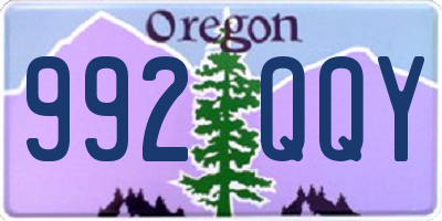 OR license plate 992QQY