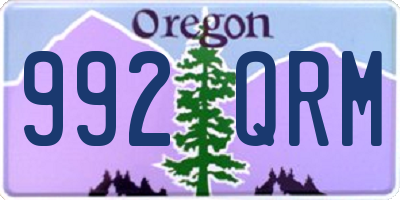 OR license plate 992QRM