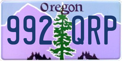OR license plate 992QRP