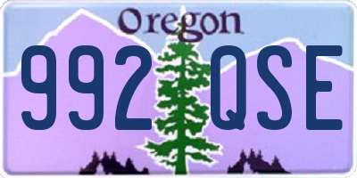 OR license plate 992QSE