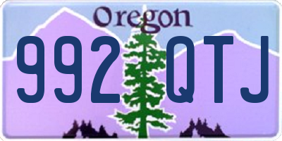 OR license plate 992QTJ