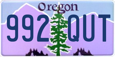 OR license plate 992QUT