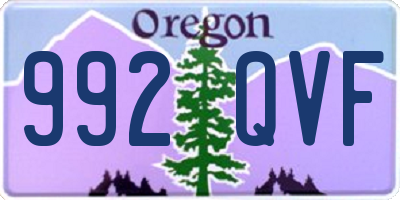 OR license plate 992QVF