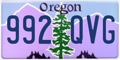 OR license plate 992QVG