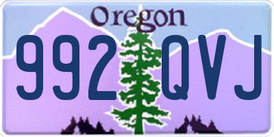 OR license plate 992QVJ