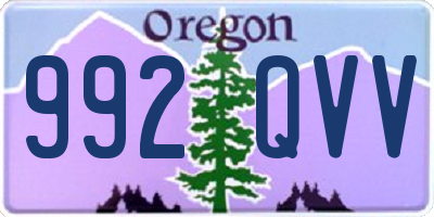 OR license plate 992QVV