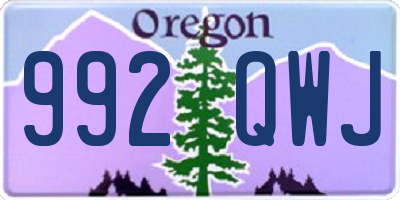 OR license plate 992QWJ
