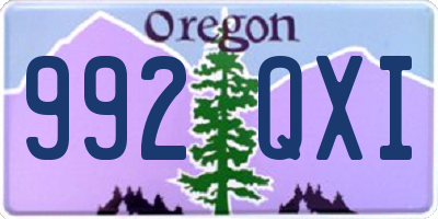 OR license plate 992QXI