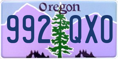 OR license plate 992QXO
