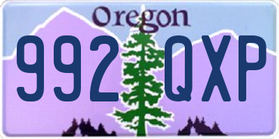 OR license plate 992QXP