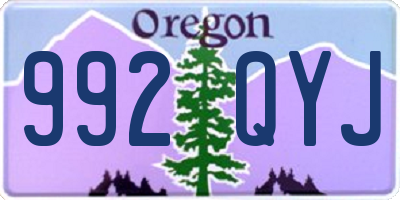 OR license plate 992QYJ