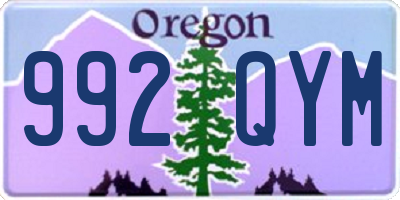 OR license plate 992QYM