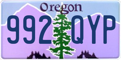 OR license plate 992QYP