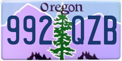 OR license plate 992QZB