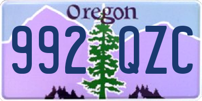 OR license plate 992QZC