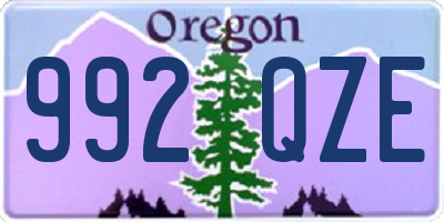 OR license plate 992QZE
