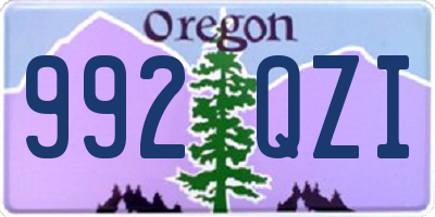 OR license plate 992QZI
