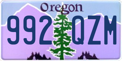 OR license plate 992QZM