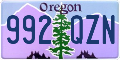 OR license plate 992QZN