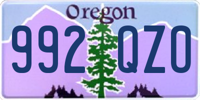 OR license plate 992QZO