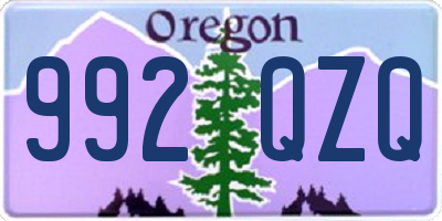 OR license plate 992QZQ