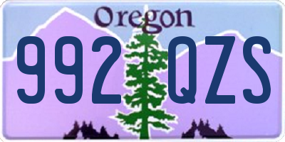 OR license plate 992QZS